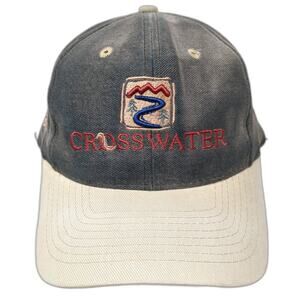 Crosswater Sunriver Oregon Slideback Hat Black One Size Embroidered